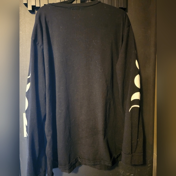 Dolls Kill Black Long Sleeve Graphic Tee Zodiac Sun and Moon 3x - Picture 3 of 3